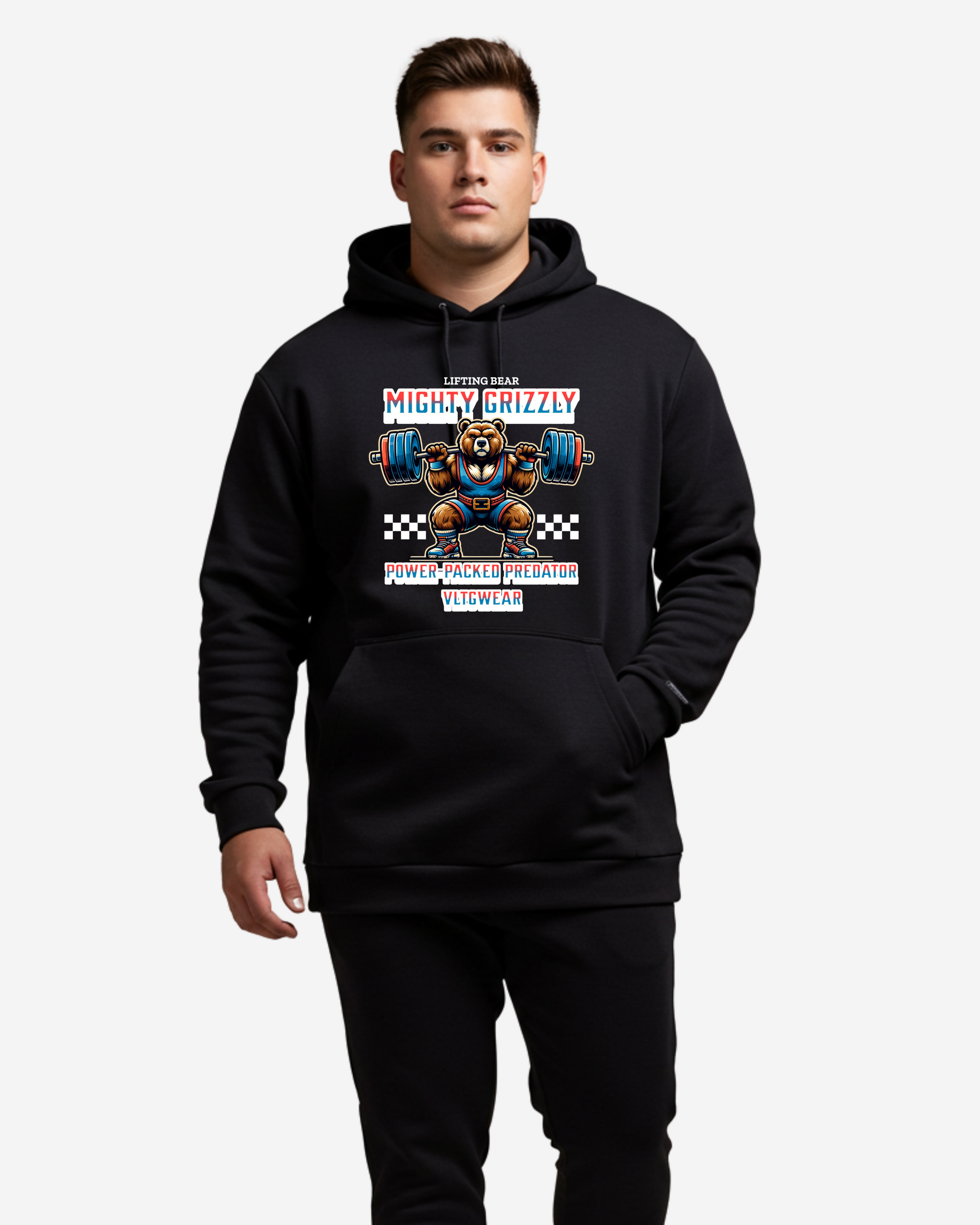Lifting Bear Men's Oversized Hoodie