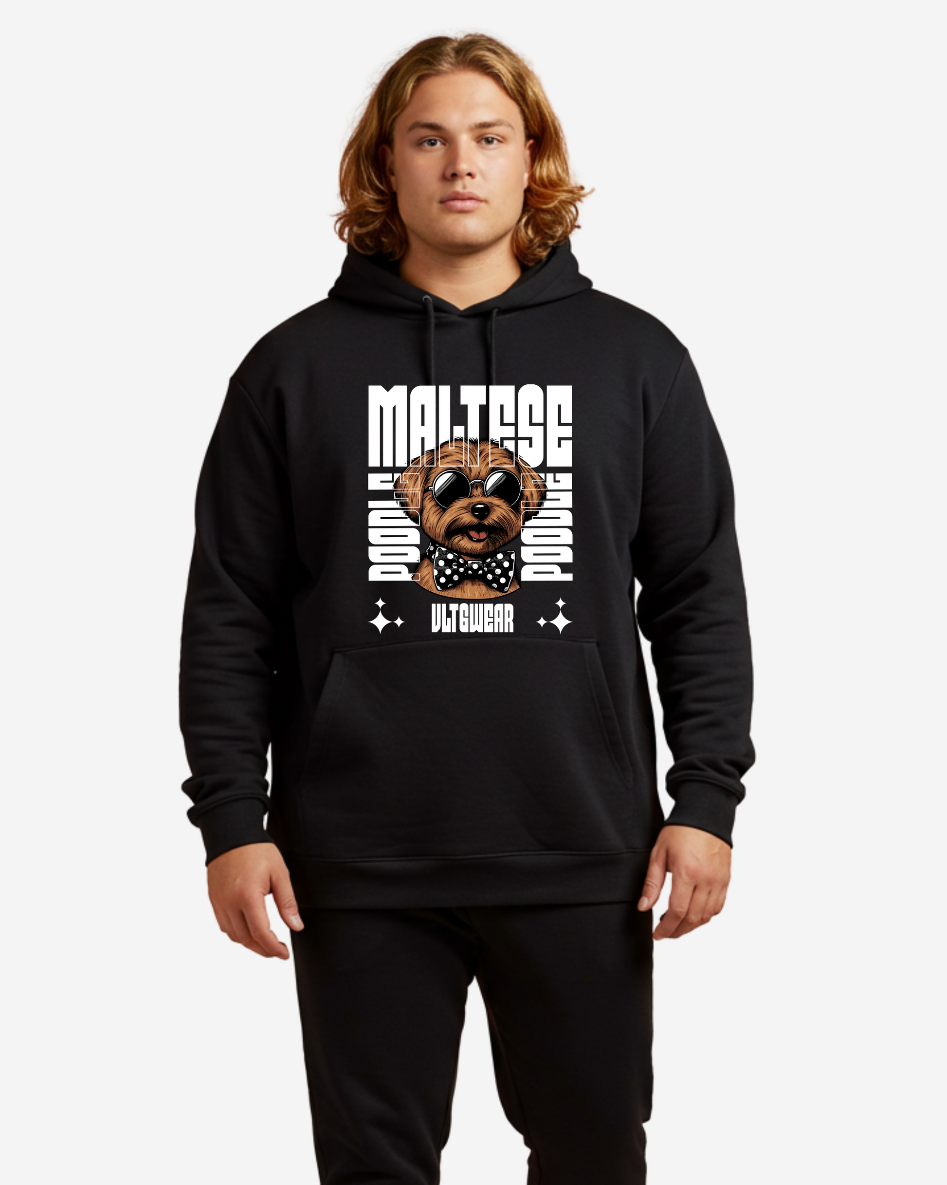 Maltese Poodle Dog Men's Oversized Hoodie