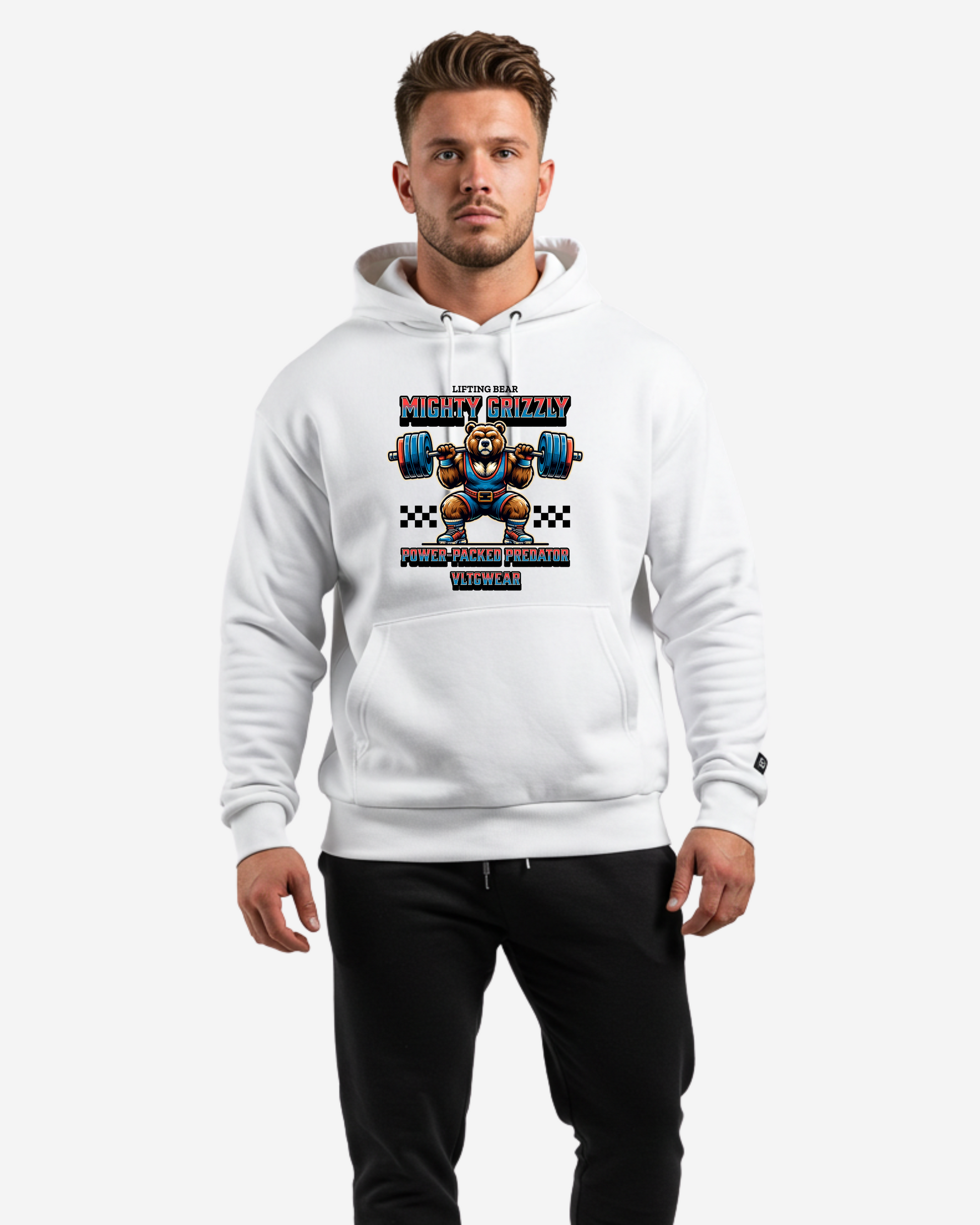 Lifting Bear Men's Oversized Hoodie