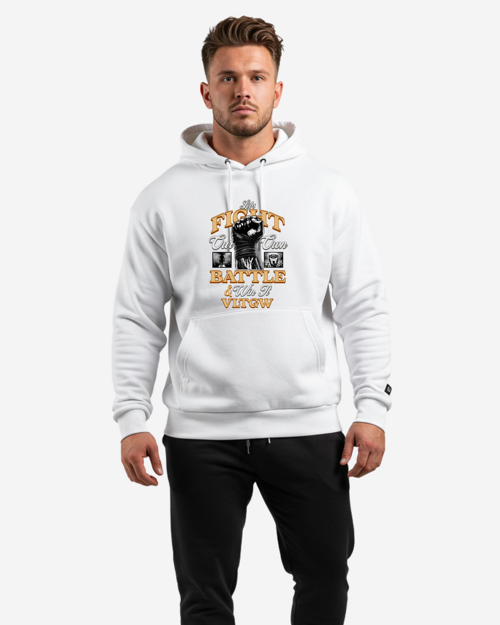 Let's Fight Battle Men's Oversized Hoodie