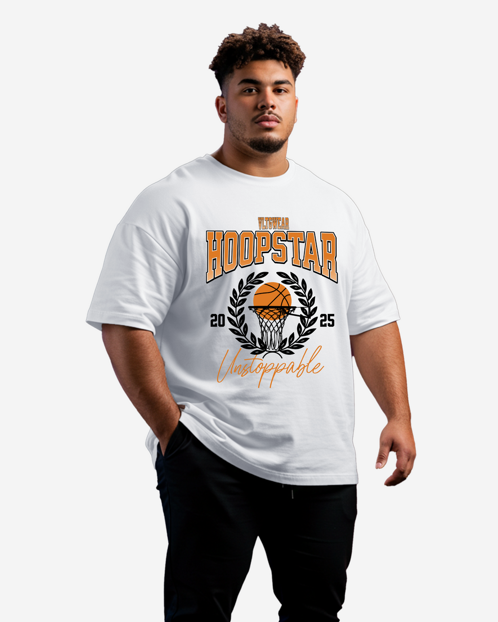 Basketball Sports Game Men's Oversized T-Shirt