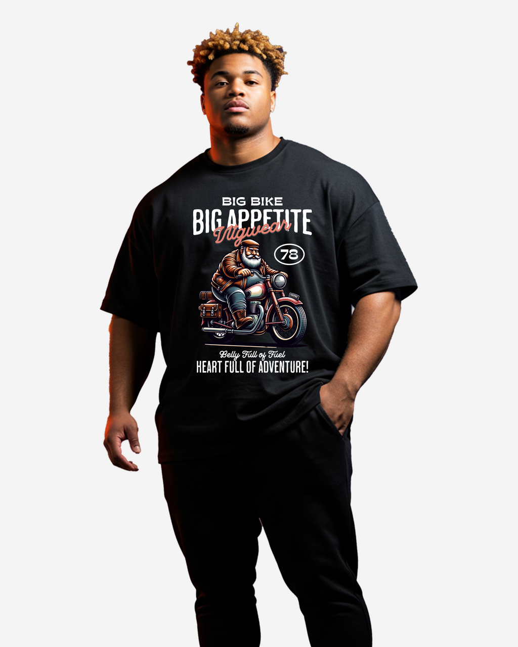Big Bike Big Appetite Men's Oversized T-Shirt
