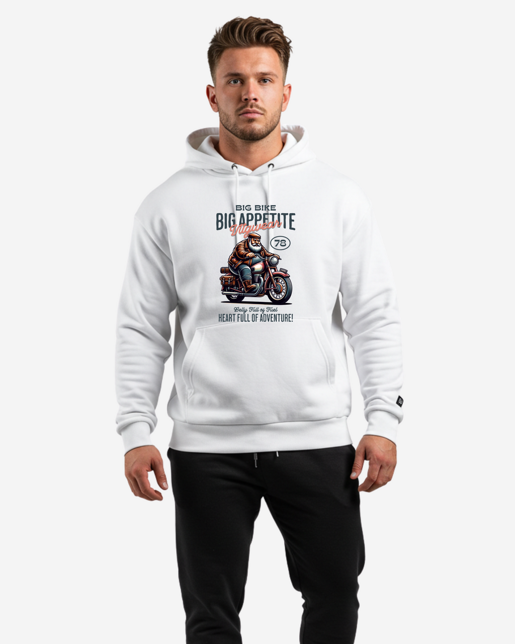 Big Bike Big Appetite Men's Oversized Hoodie
