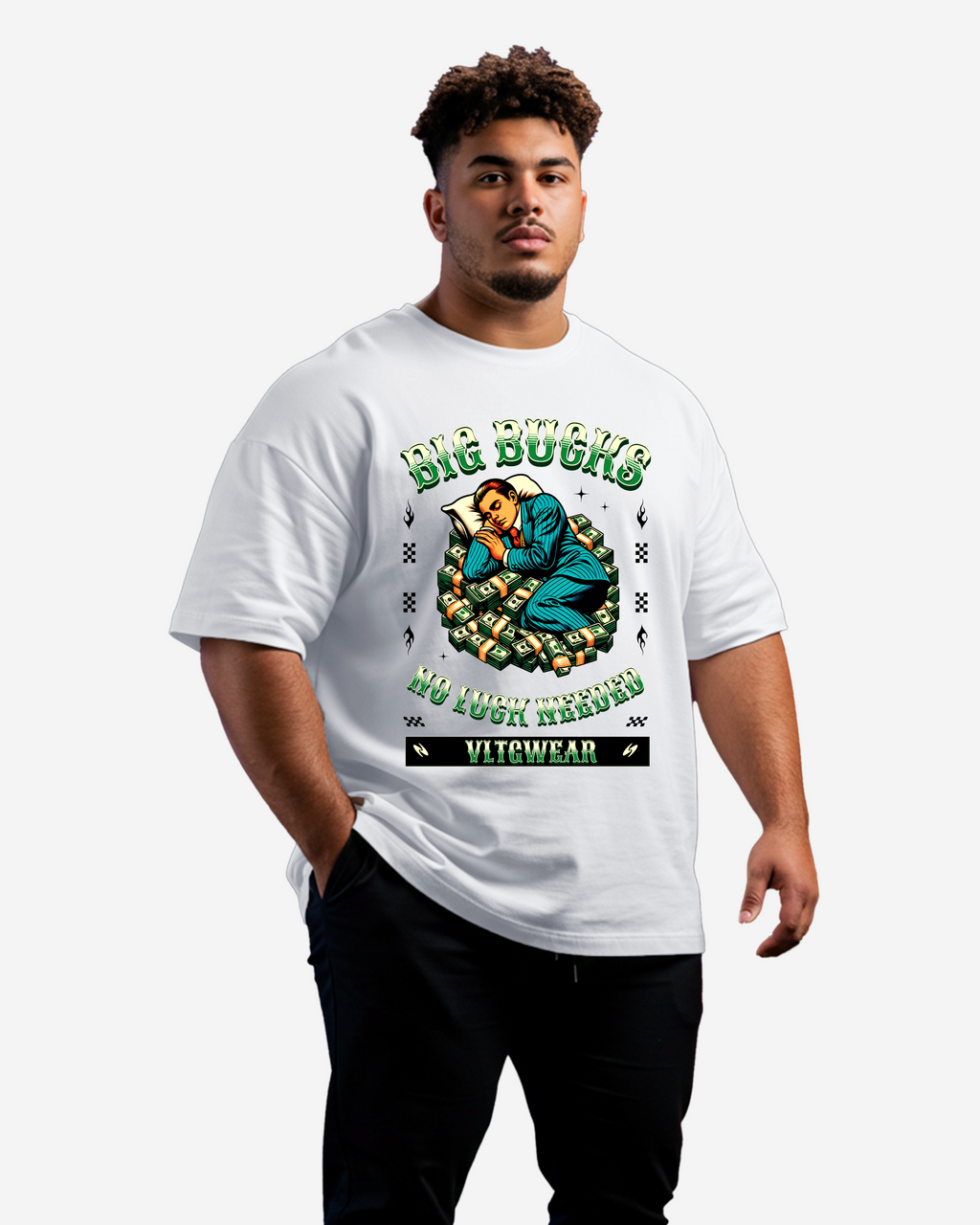 Big Bucks Men's Oversized T-Shirt