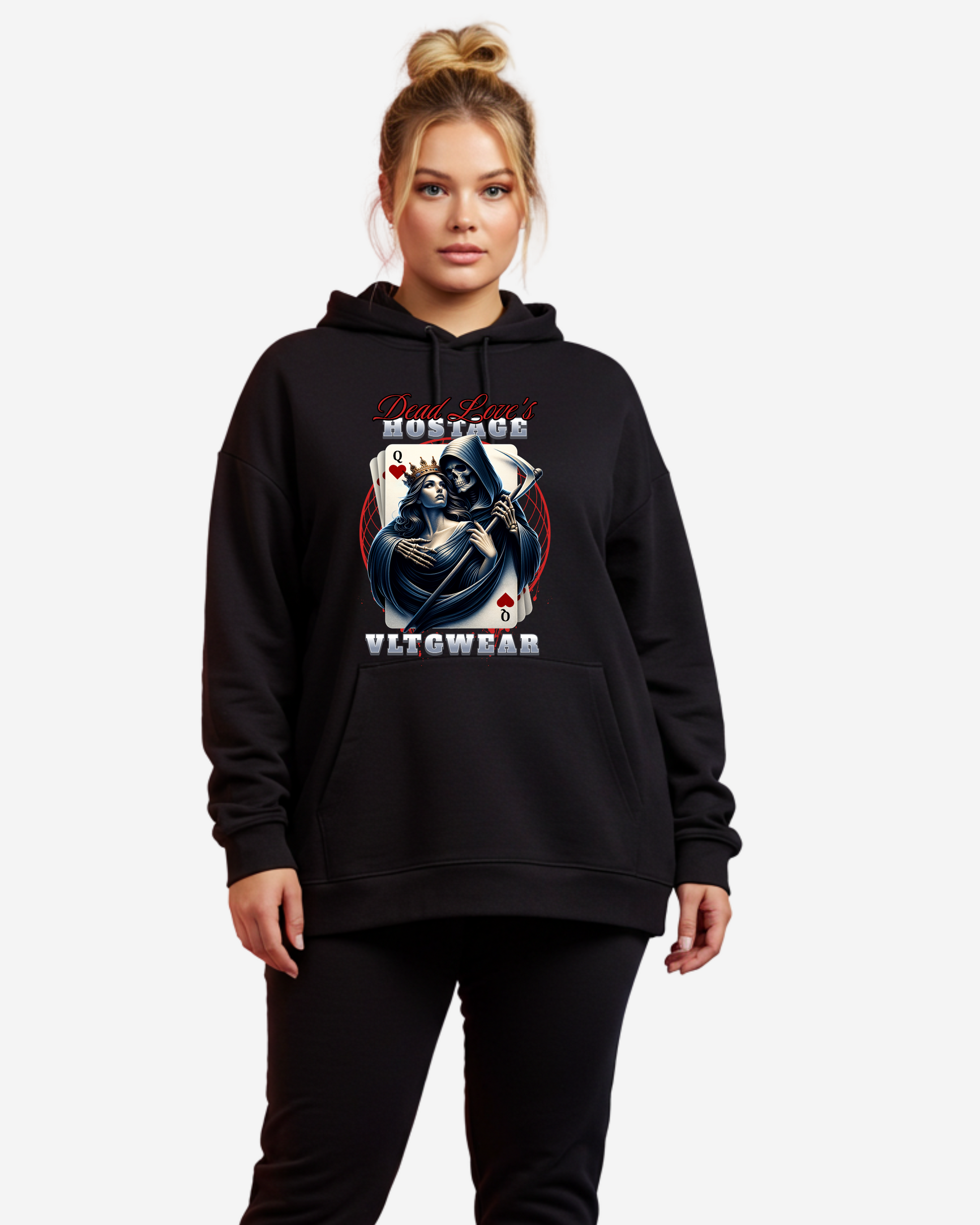 Grim Reaper Graphic Women's Oversized Hoodie