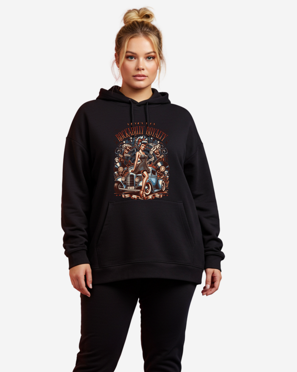 Rockabilly Royalty Women's Oversized Hoodie