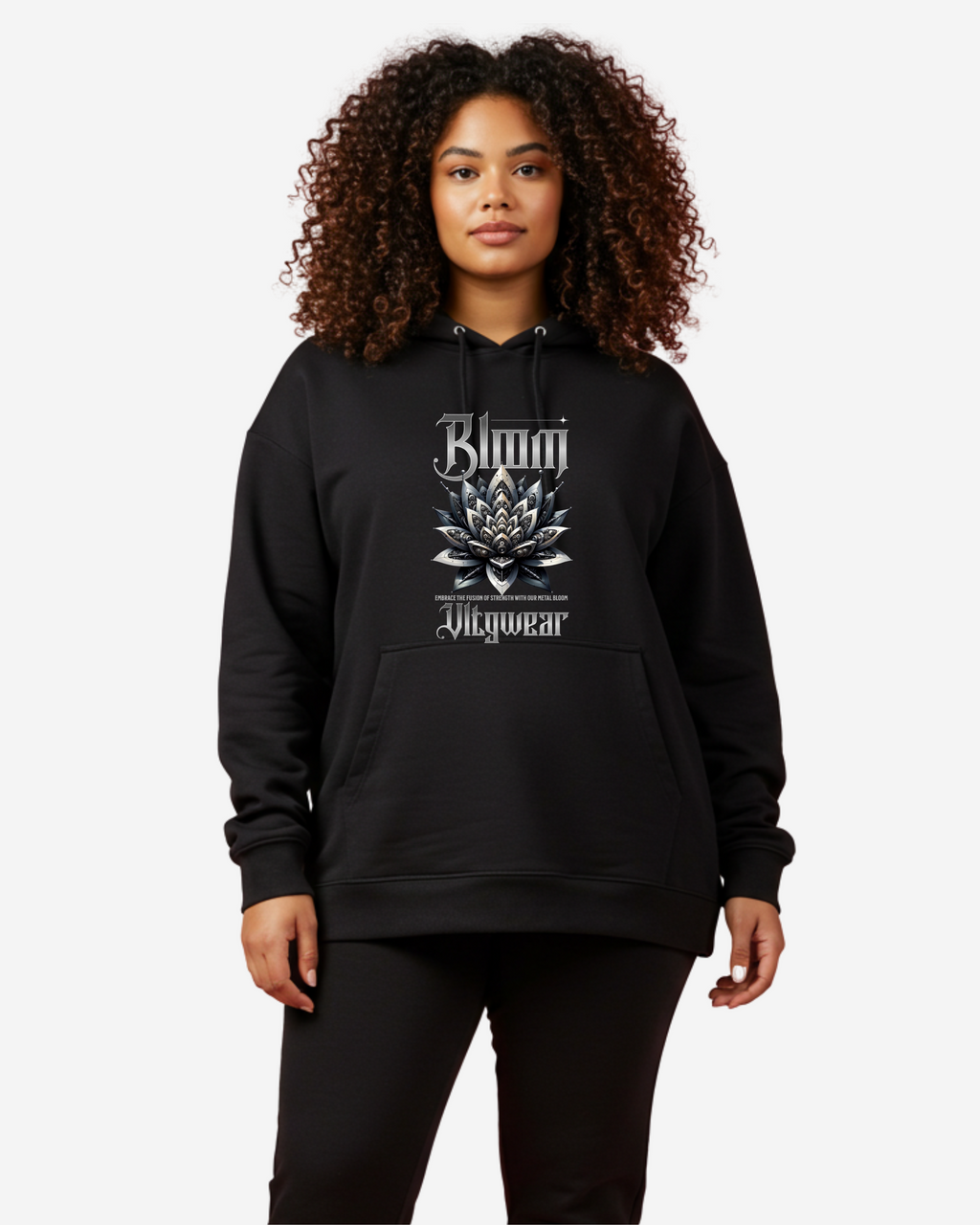 Metal Bloom Women's Oversized Hoodie