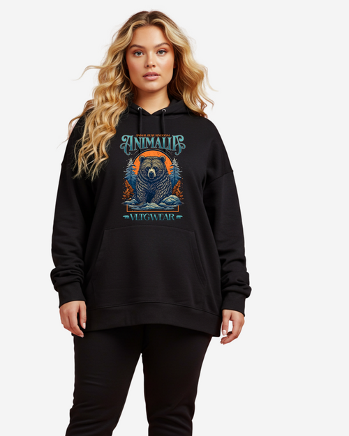 Animal Bear Kingdom Animalia Women's Oversized Hoodie