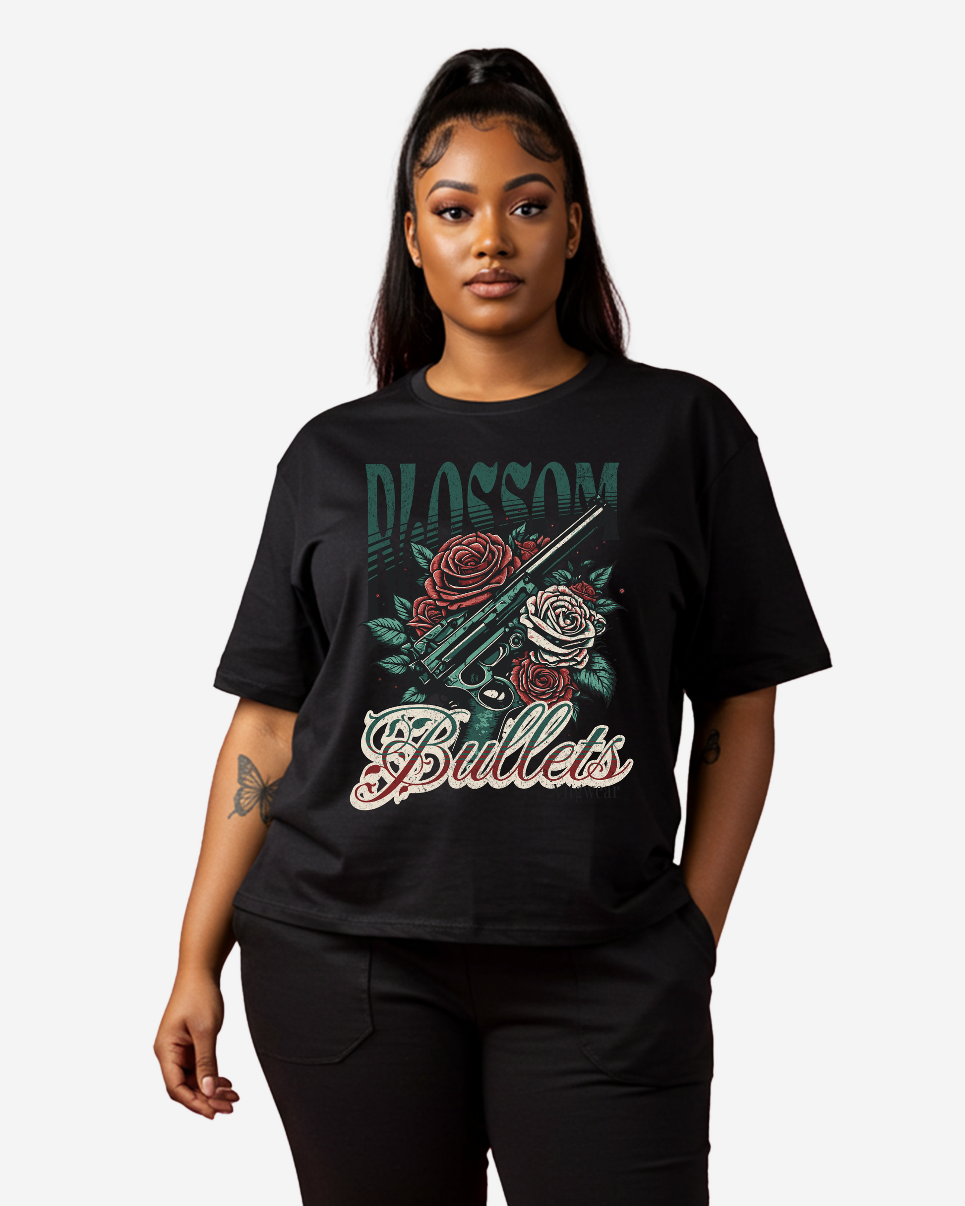 Blossom Bullets Women's Oversized T-Shirt