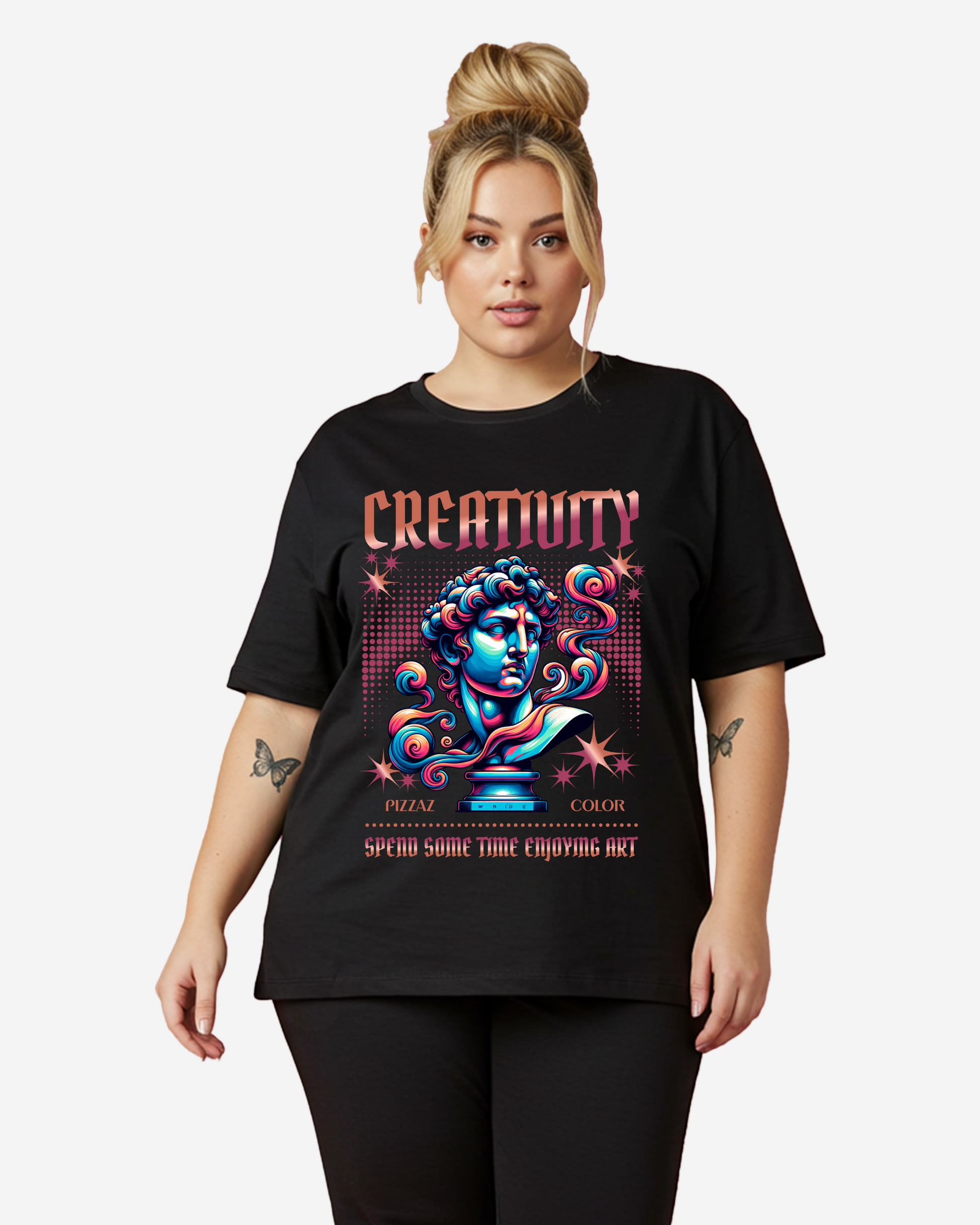 Creativity Statue Women's Oversized T-Shirt