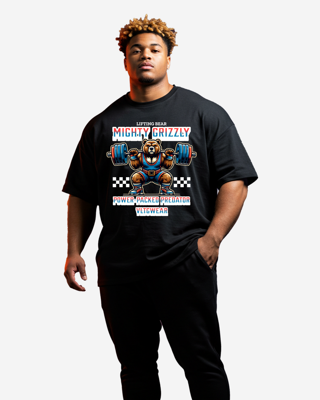 Lifting Bear Men's Oversized T-Shirt