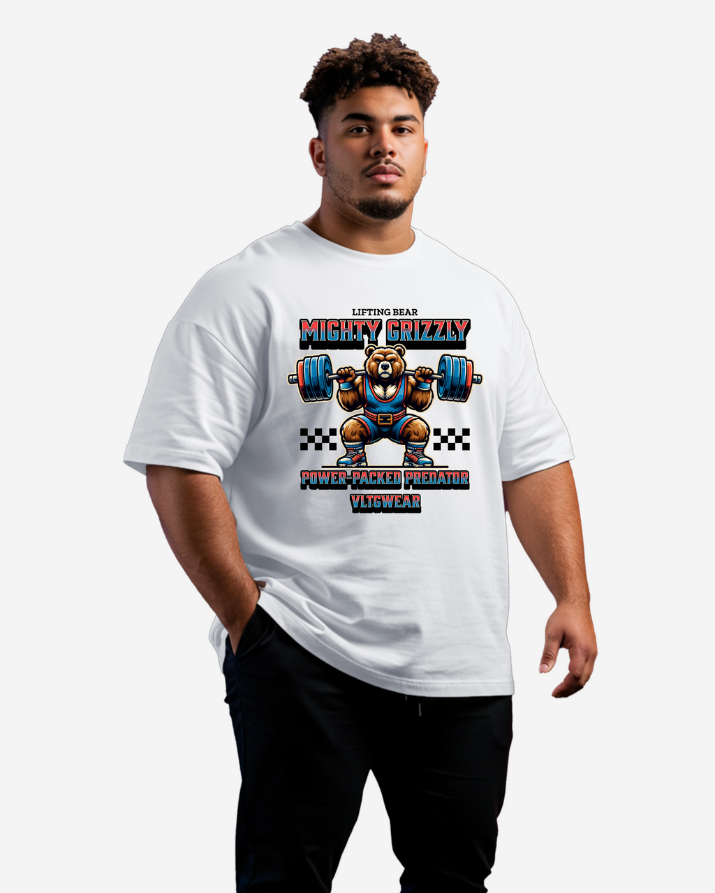 Lifting Bear Men's Oversized T-Shirt