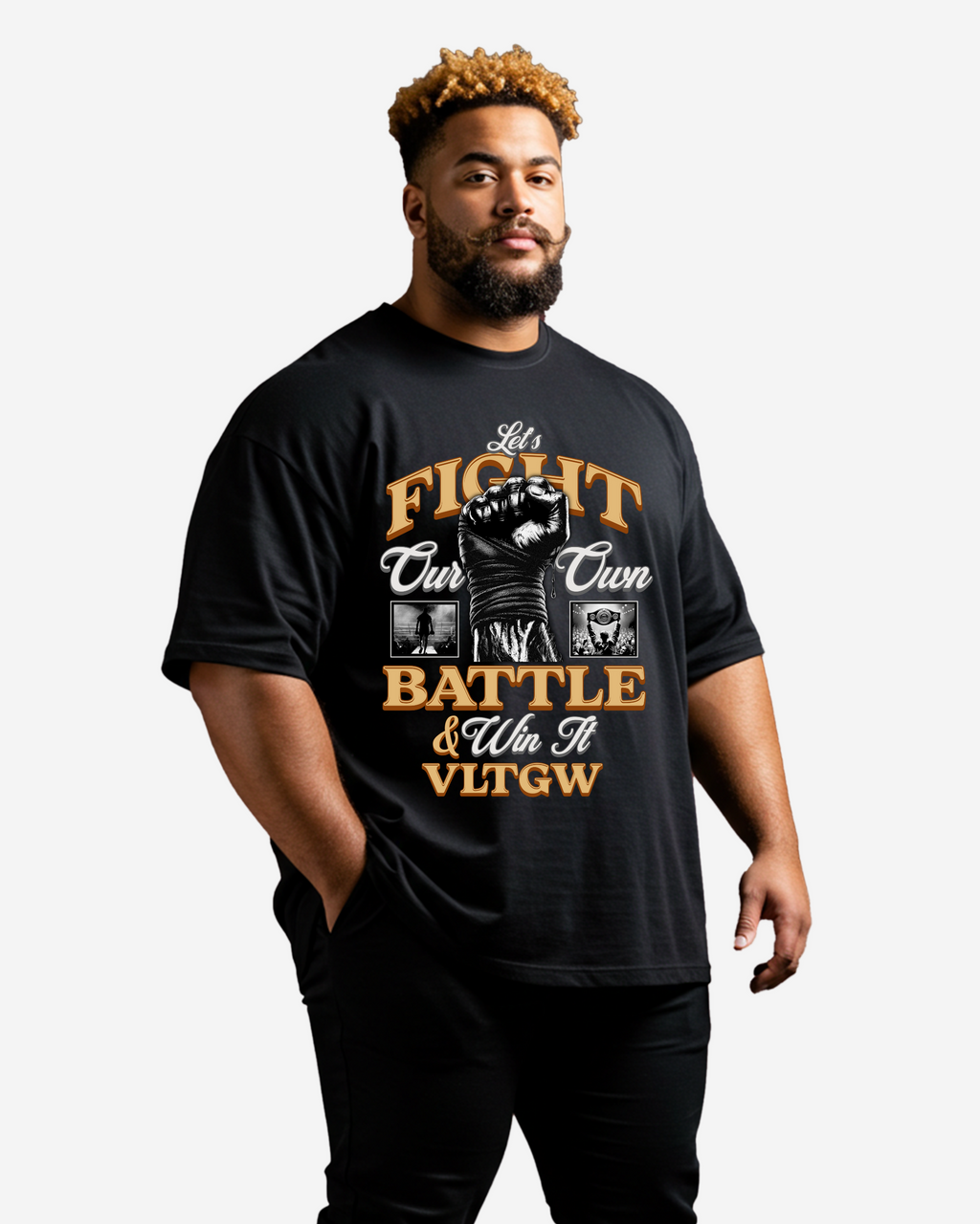 Let's Fight Battle Men's Oversized T-Shirt
