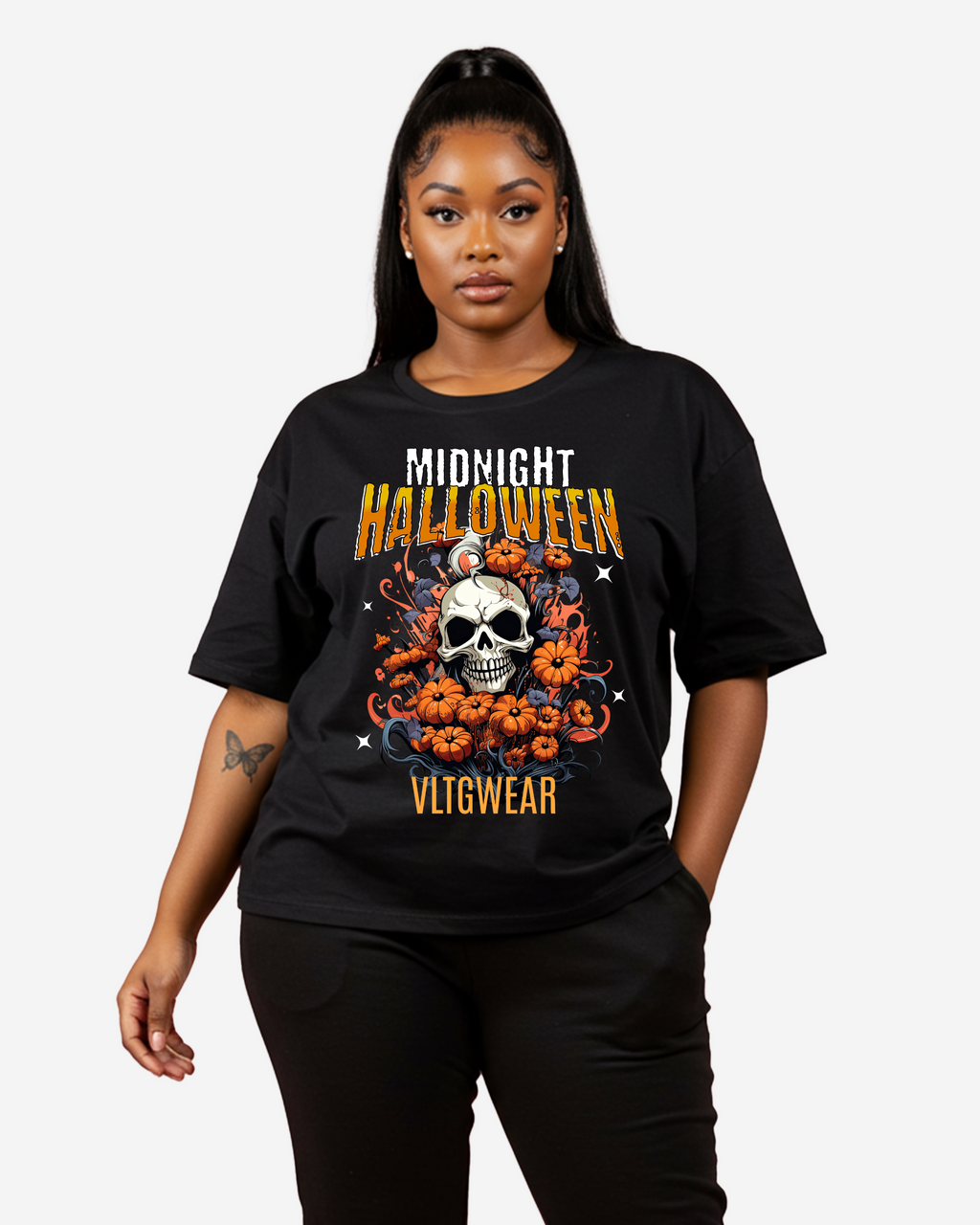 Midnight Halloween Women's Oversized T-Shirt
