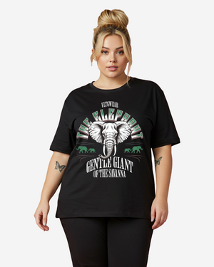 Retro The Elephant Women's Oversized T-Shirt