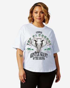 Retro The Elephant Women's Oversized T-Shirt
