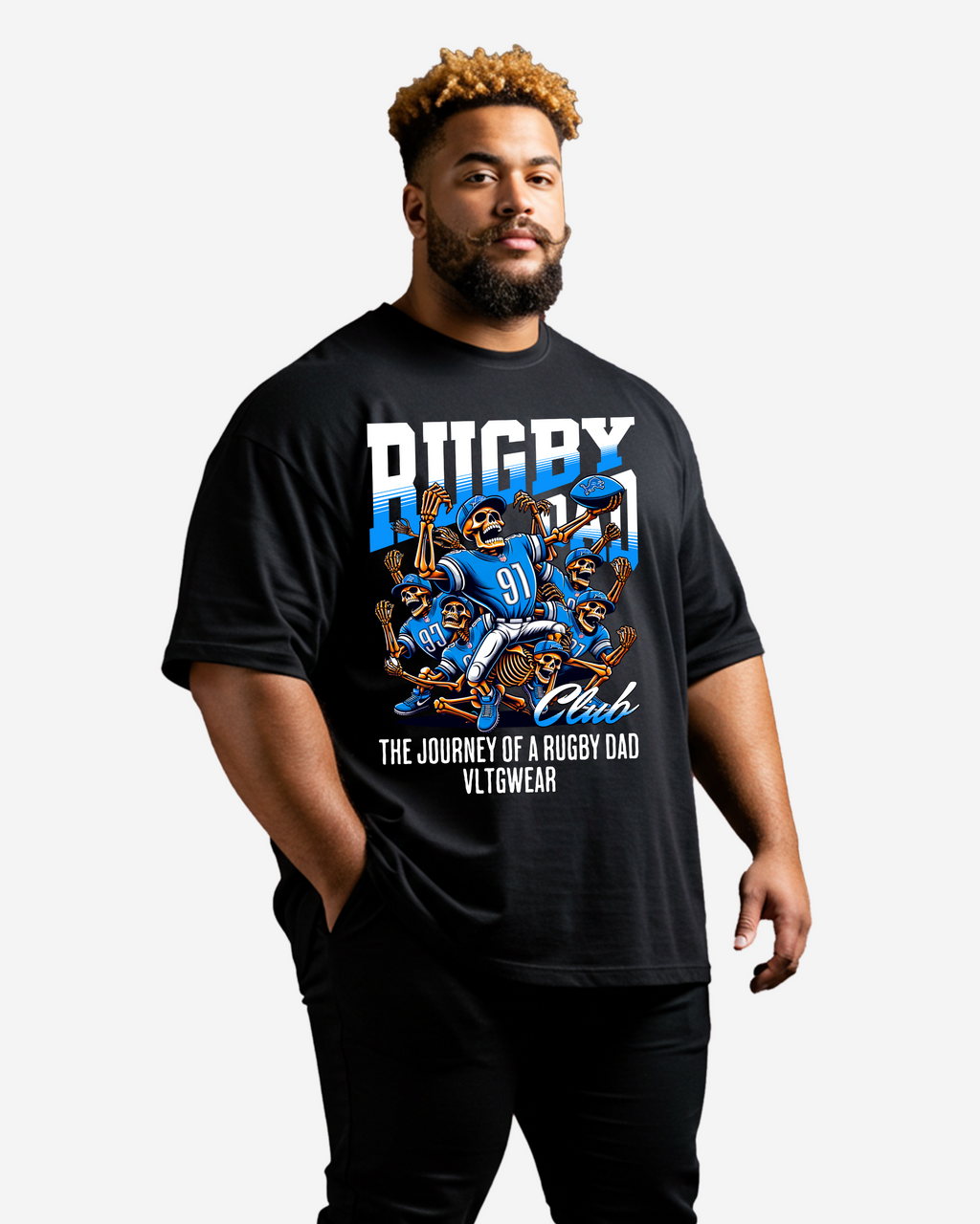 Rugby Dad Club Men's Oversized T-Shirt