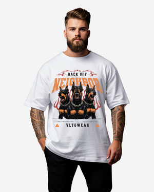 Three fierce doberman dogs Men's Oversized T-Shirt