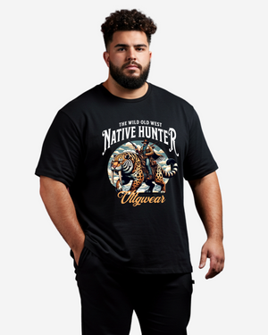 Wild Old West Native Hunter Men's Oversized T-Shirt