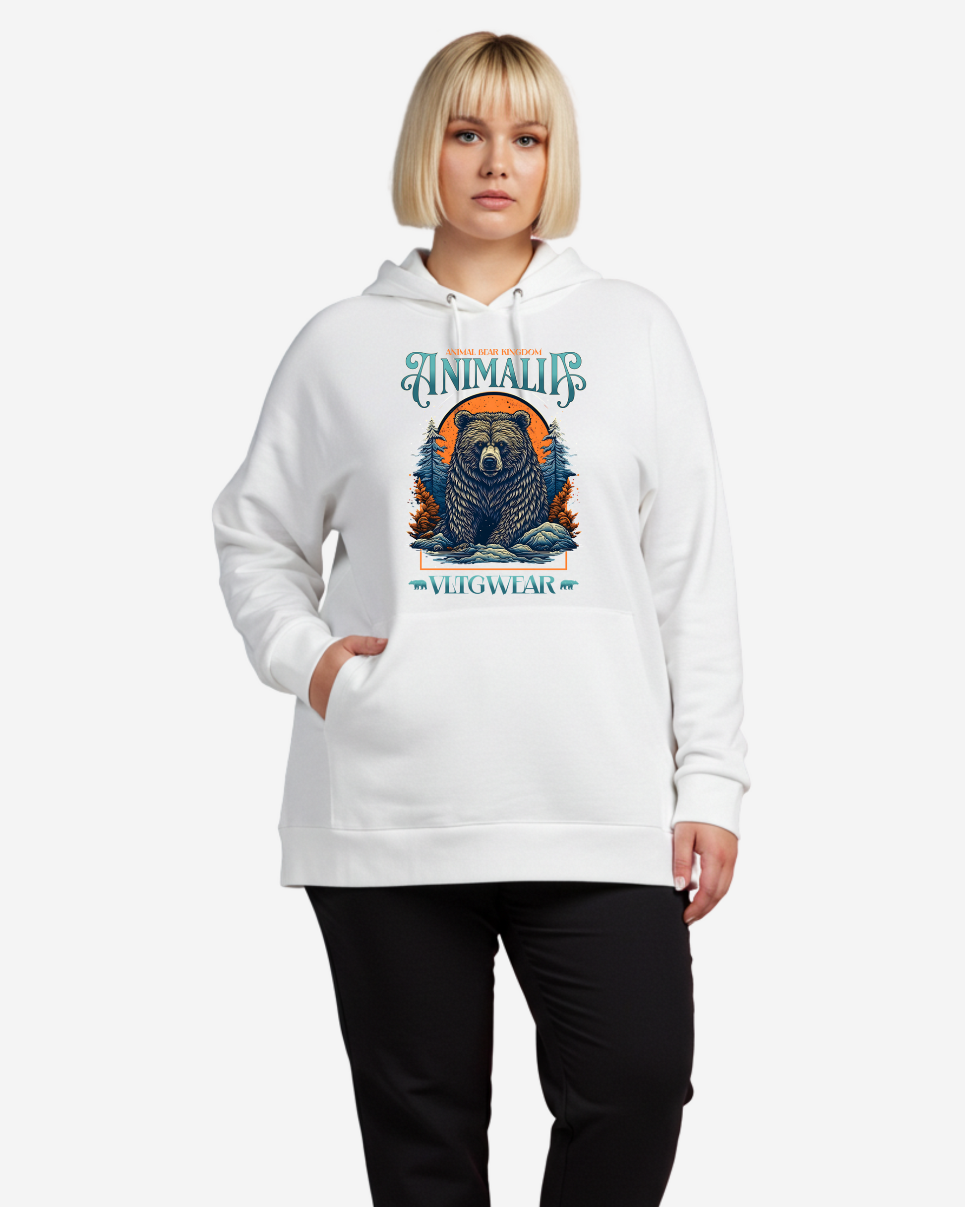 Animal Bear Kingdom Animalia Women's Oversized Hoodie