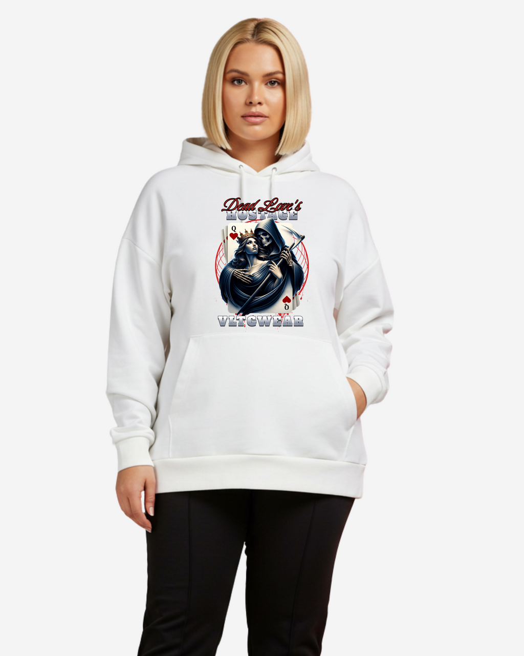 Grim Reaper Graphic Women's Oversized Hoodie