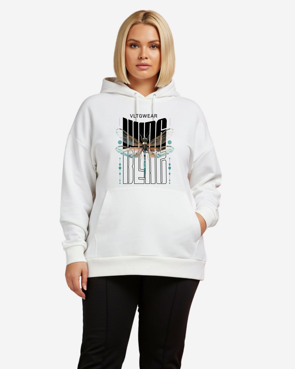 Wing Beat Elegant Women's Oversized Hoodie