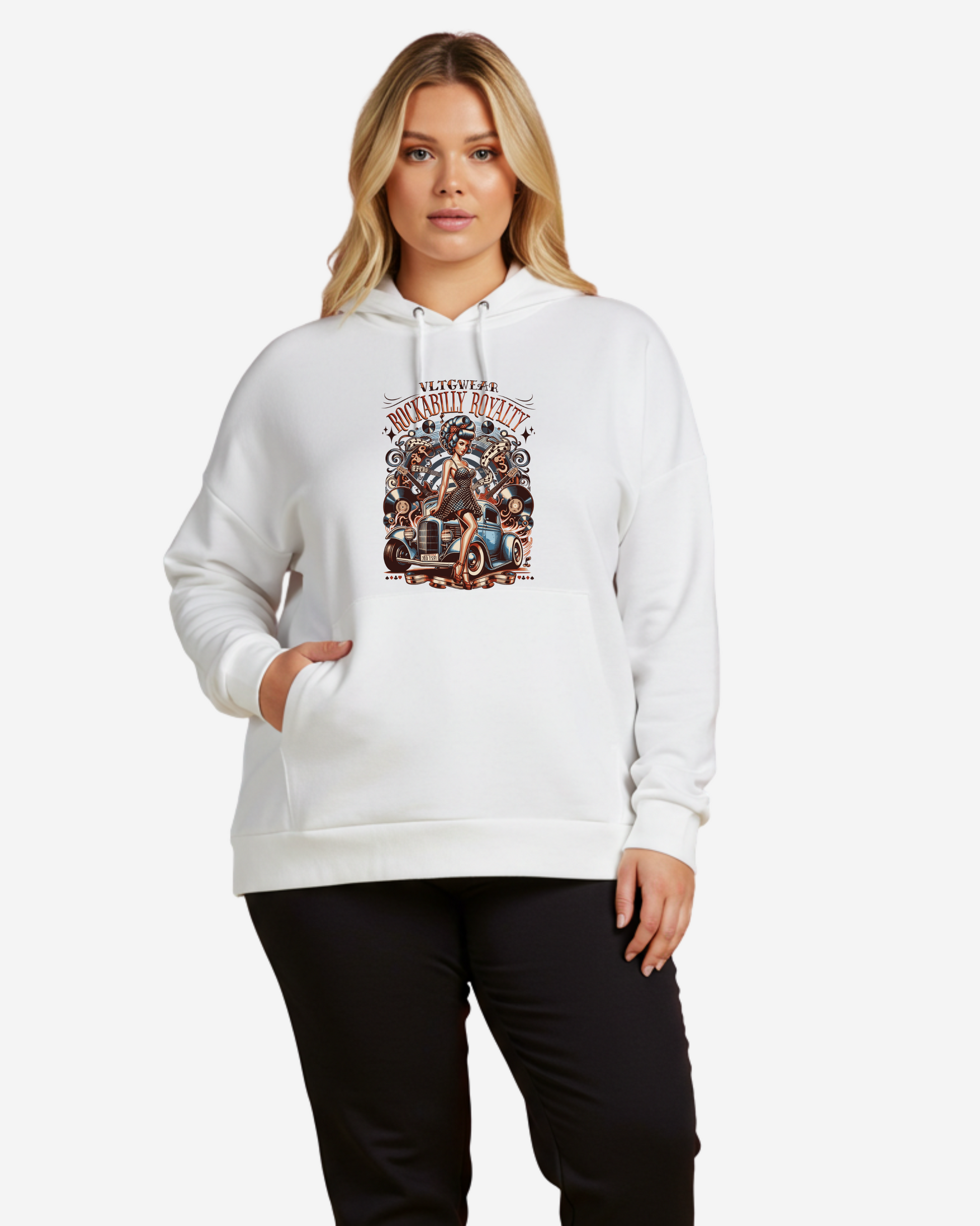 Rockabilly Royalty Women's Oversized Hoodie