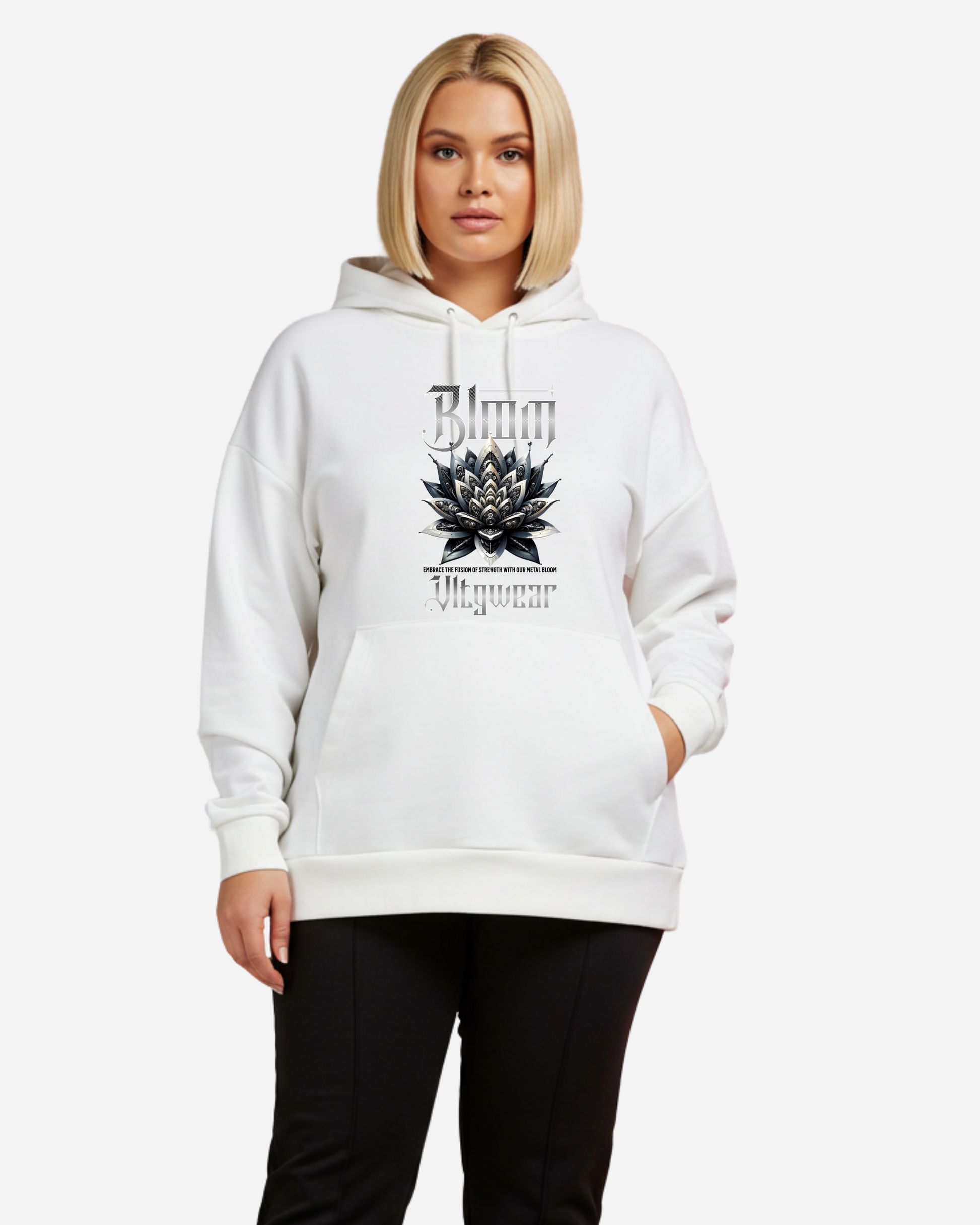 Metal Bloom Women's Oversized Hoodie