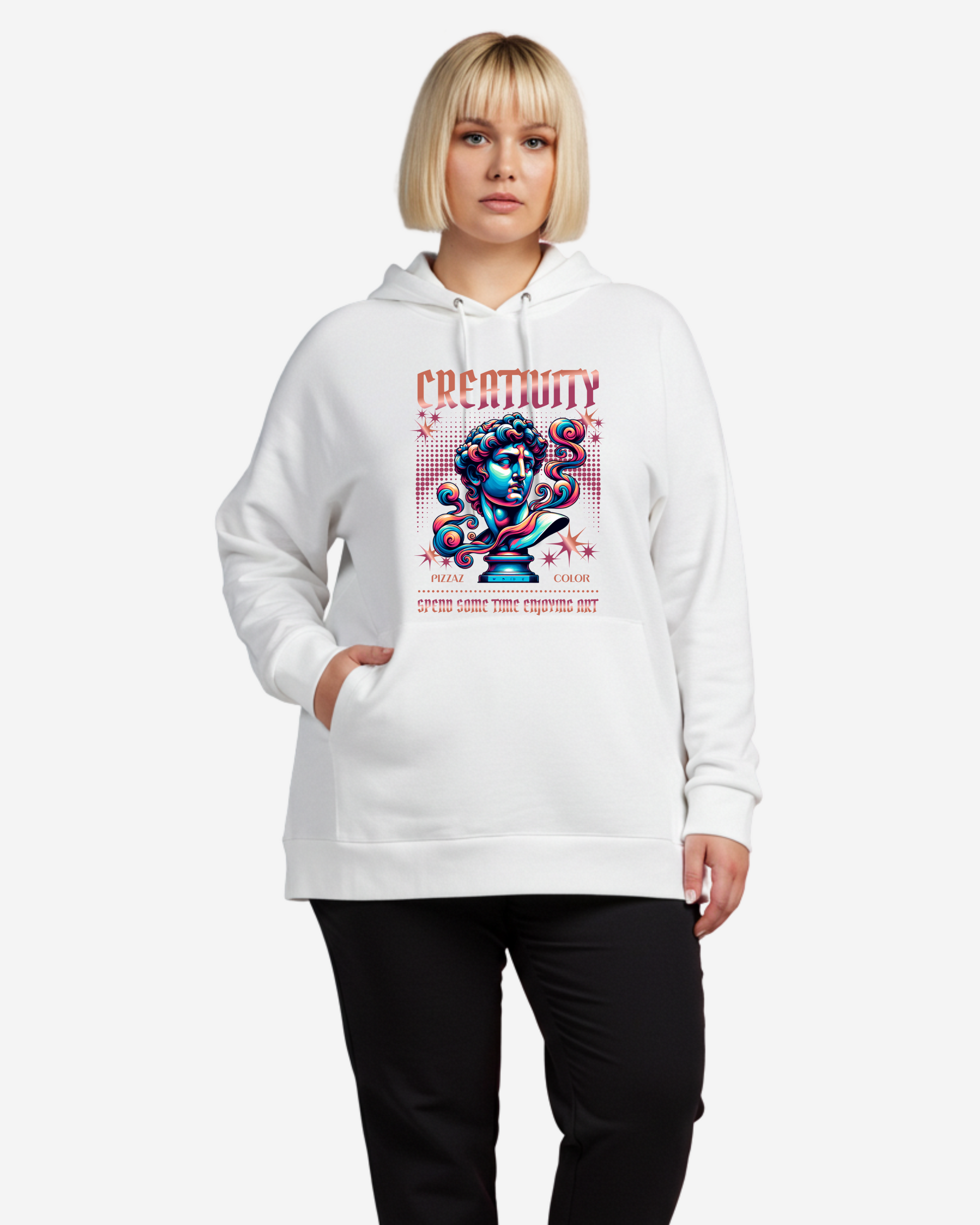 Creativity Statue Women's Oversized Hoodie