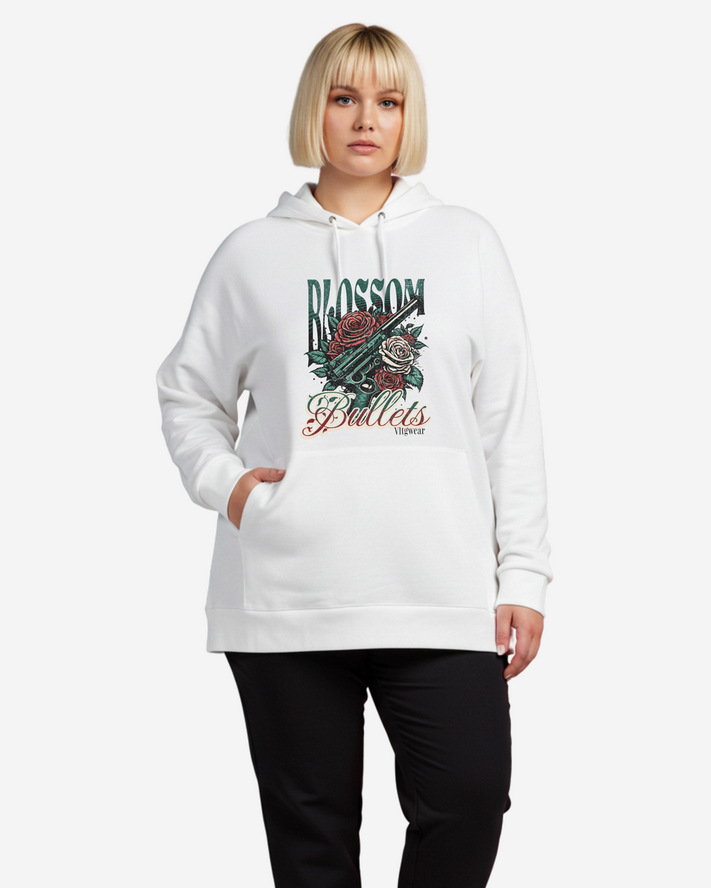 Blossom Bullets Women's Oversized Hoodie