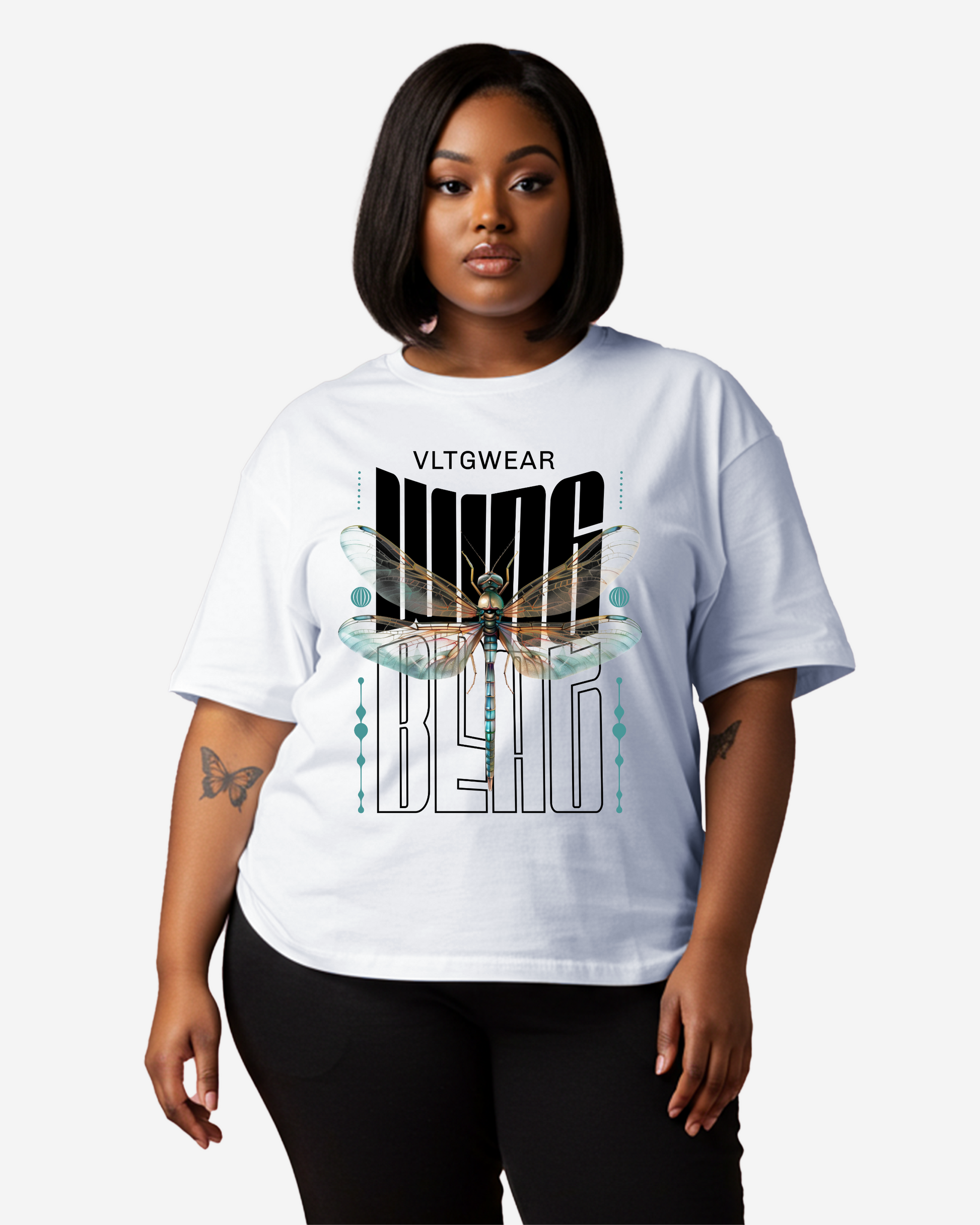 Wing Beat Elegant Women's Oversized T-Shirt