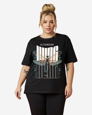 Wing Beat Elegant Women's Oversized T-Shirt