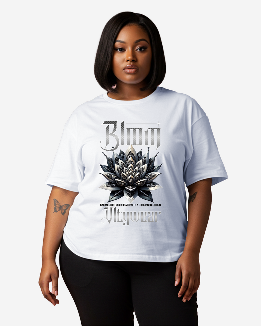 Metal Bloom Women's Oversized T-Shirt